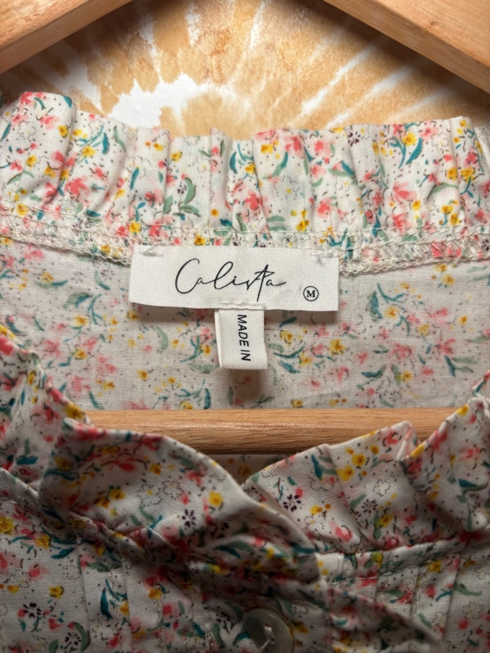 Calista Floral Midi Dress Cottagecore Puff Sleeve Garden Party Dress Romantic - Picture 4 of 10